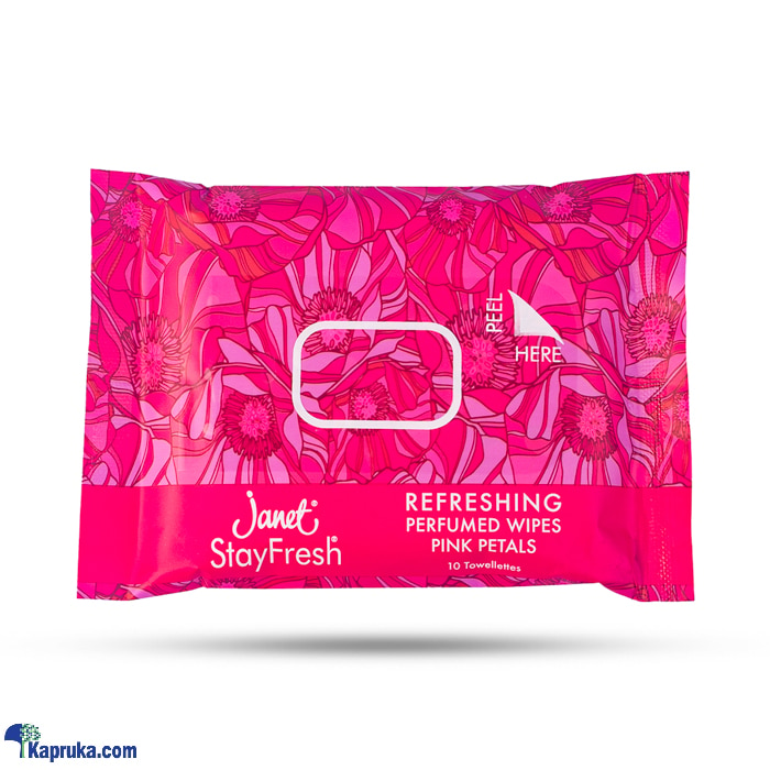 Janet Stay Fresh Refreshing Perfumed Wipes - Pink Petals 4344 Online at Kapruka | Product# cosmetics001191