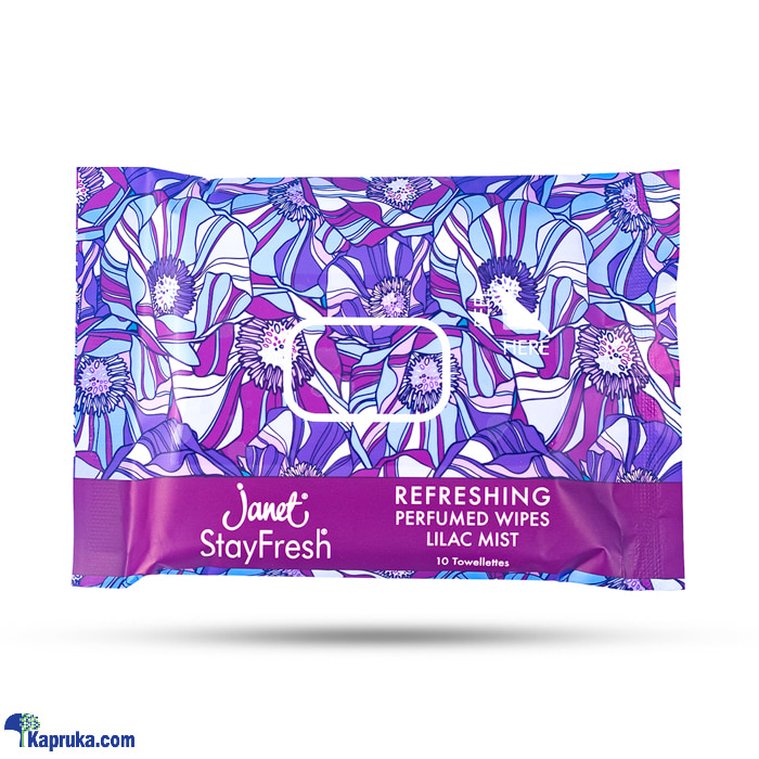 Janet Stay Fresh Refreshing Perfumed Wipes Lilac Mist 4345 Online at Kapruka | Product# cosmetics001179