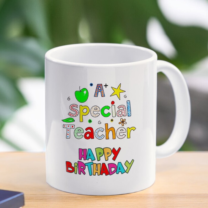 Happy Birthday Teacher Mug 11 Oz Online at Kapruka | Product# household00846