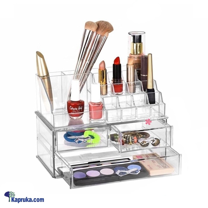 Cosmetic Organizer - Bathroom Counter Or Dresser - Easily Accessible With Clear Design Online at Kapruka | Product# cosmetics001201