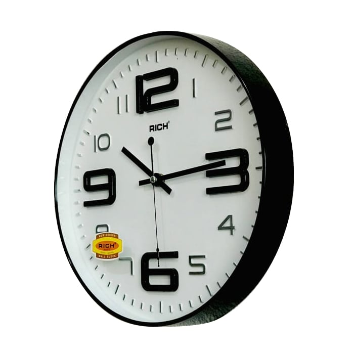 Modern Black And White Wall Clock Online at Kapruka | Product# household00855