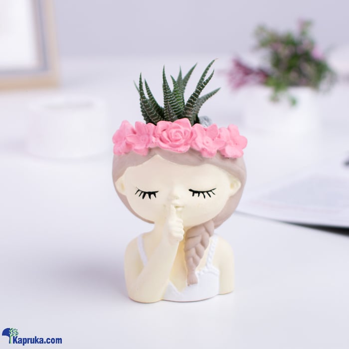 Spiky Serenity Cactus With Girl Pot Online at Kapruka | Product# flowers00T1432