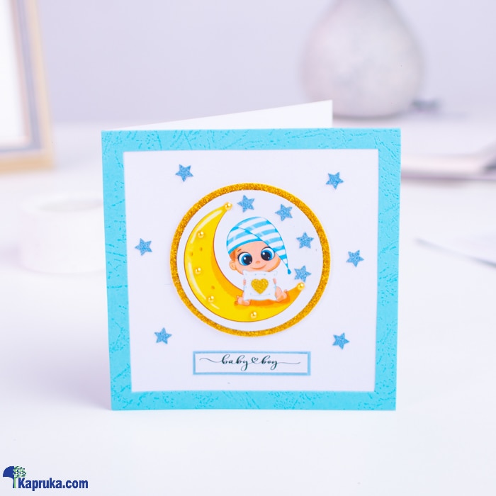 New Born - Blue Handmade Greeting Card Online at Kapruka | Product# greeting00Z2166