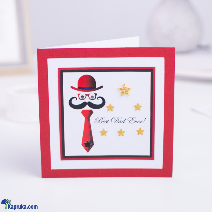 Best Dad Ever With Stars Handmade Greeting Card Online at Kapruka | Product# greeting00Z2167