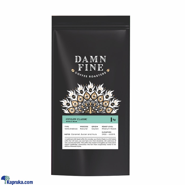 Damn Fine Coffee Ceylon Classic,100% Arabica Whole Bean- 1KG (DFC2019) Online at Kapruka | Product# grocery002866