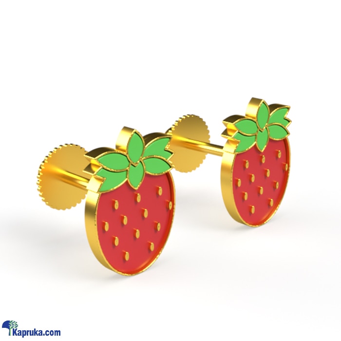 Twinkle Jewels Strawberry Earrings- 18KT Solid Gold TJ020 Online at Kapruka | Product# jewelleryTJ06