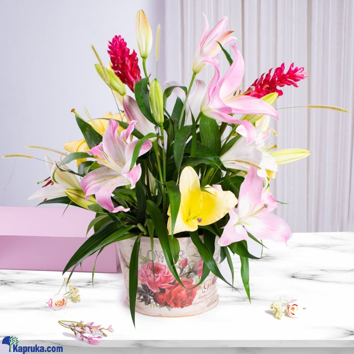 Tropical Sunset Flower Vase Online at Kapruka | Product# flowers00T1439