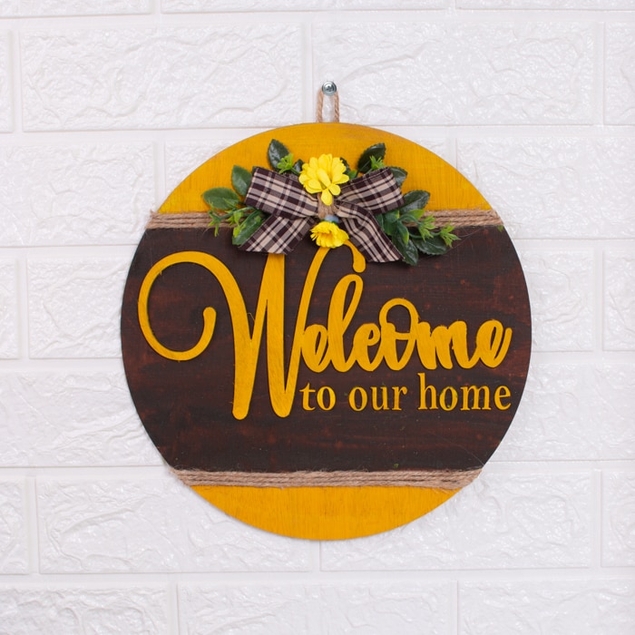 Lovely Evening Decorative 'welcome To Our Home' Wall Dã©cor 8 Inch Online at Kapruka | Product# household00881