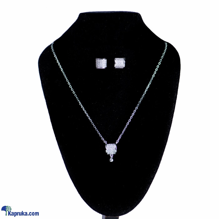 Stone N String Silver Cubic Zirconia Jewelry Set SSC747- SSC747E Online at Kapruka | Product# stoneNS0438