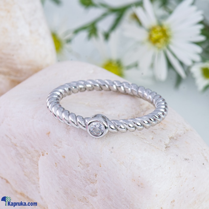 Stone N String Silver Cubic Zirconia Ring SR765 Online at Kapruka | Product# stoneNS0428