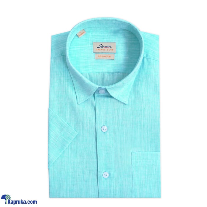 SIGNATURE FORMAL SHORT SLEEVE SHIRT Blue- 001 Online at Kapruka | Product# clothing07282