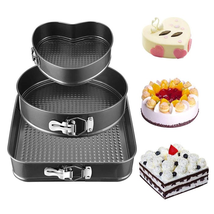 Pan Set Non- Stick Bakeware Cheesecake Pan With Removable Bottom Leakproof Round Cake Pan For Baker - Baking Enthusiast Online at Kapruka | Product# household00911