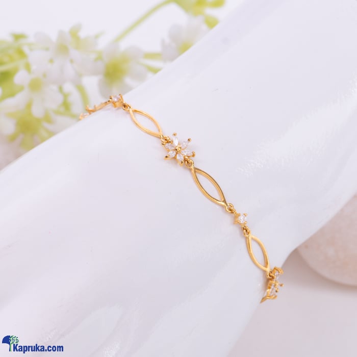 Mallika hemachandra 22kt gold bracelet set with cubic zirconia.(b268/4) Online at Kapruka | Product# jewelleryMH00156