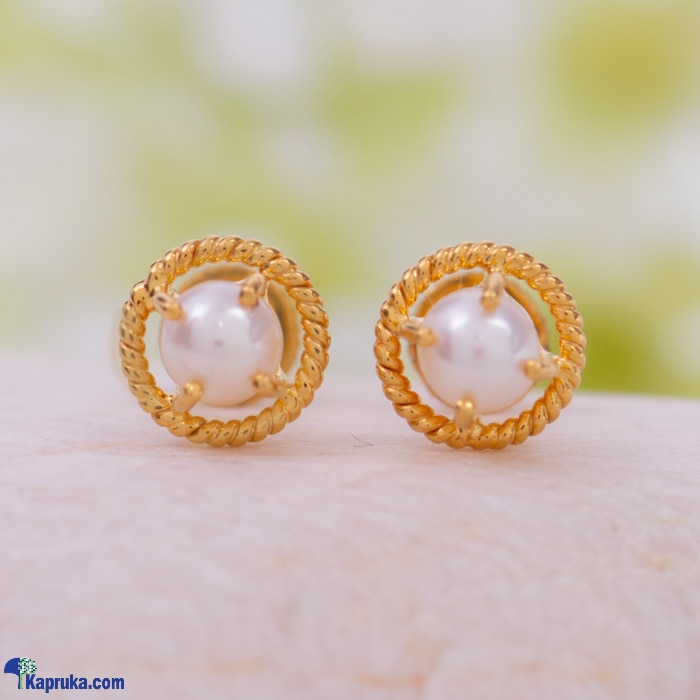 Mallika hemachandra 22kt gold ear stud set with pearls. (e61/4) Online at Kapruka | Product# jewelleryMH00148