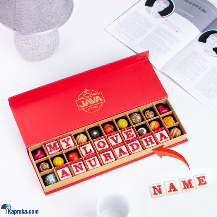 Java My Love Customised 30 Pieces Chocolate Box Online at Kapruka | Product# chocolates001504