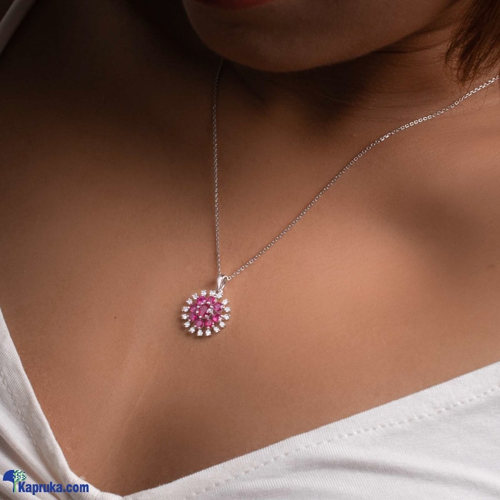 Chamathka 'no Rings Attached' Sterling Silver Ruby Pendant Online at Kapruka | Product# jewlleryCH0136