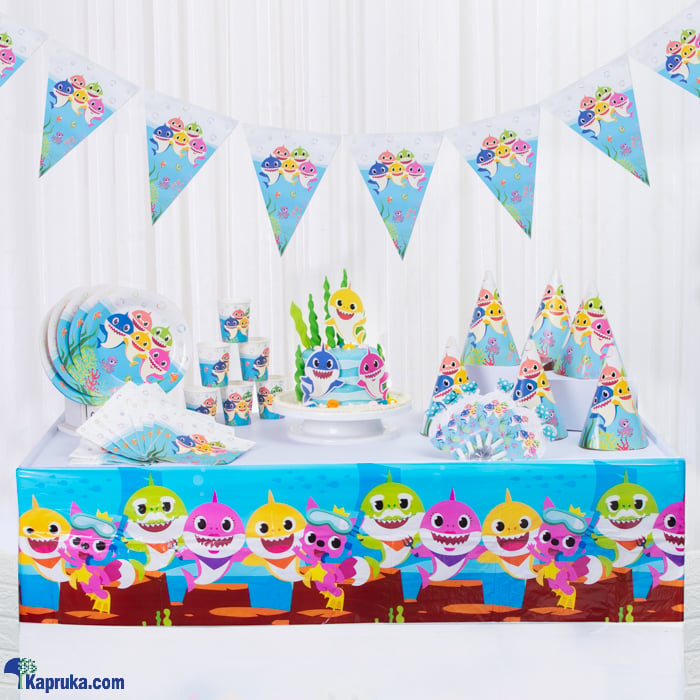 Baby Shark Birthday Bundle - Baby Shark Cake With Party Essentials Online at Kapruka | Product# cake00KA001507