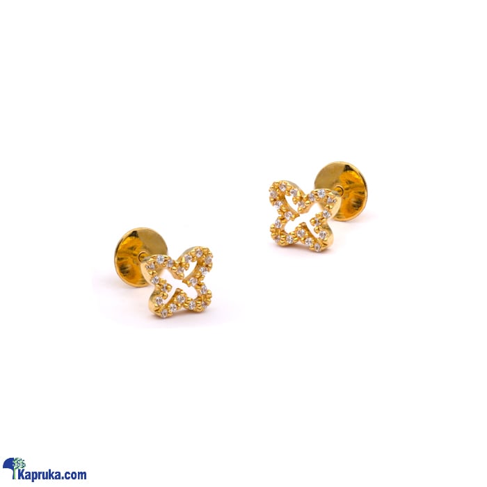Raja Jewellers 22K Gold Ear Stud Set With 0.169ct Round E3- A- 5602 Online at Kapruka | Product# jewelleryRJ0114