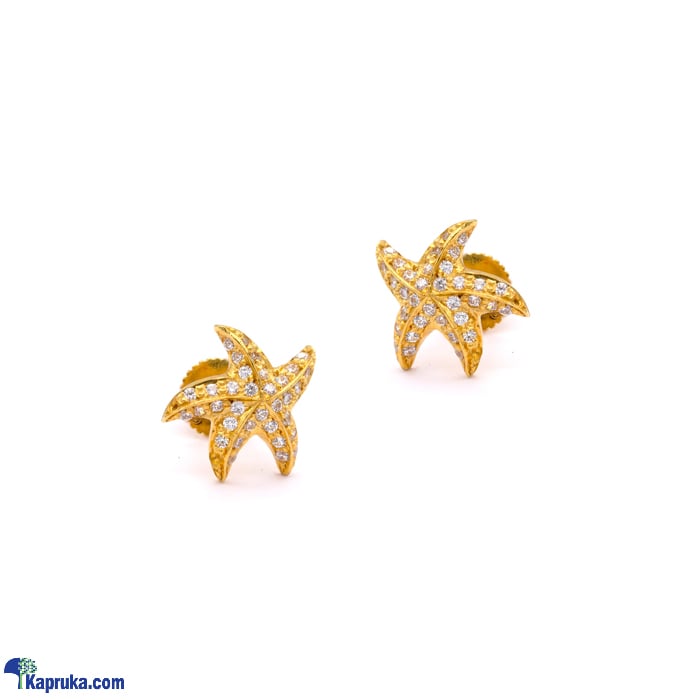 Raja Jewellers 22K Gold Ear Stud Set With 0.751ct Round E3- B- 3787 Online at Kapruka | Product# jewelleryRJ0107