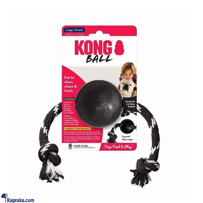 KONG Extreme Ball With Rope Dog Chew Toy ? Large Online at Kapruka | Product# petcare00270