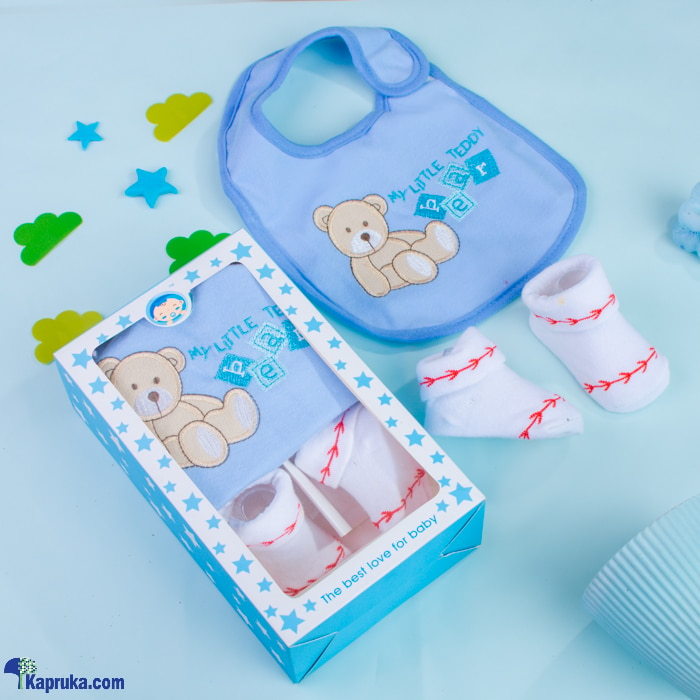 Bib With Shoe Socks - Teddy Bear Theme Gift Pack Online at Kapruka | Product# babypack00816