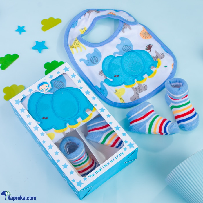 Bib With Shoe Socks - Elephant Theme Gift Pack Online at Kapruka | Product# babypack00818