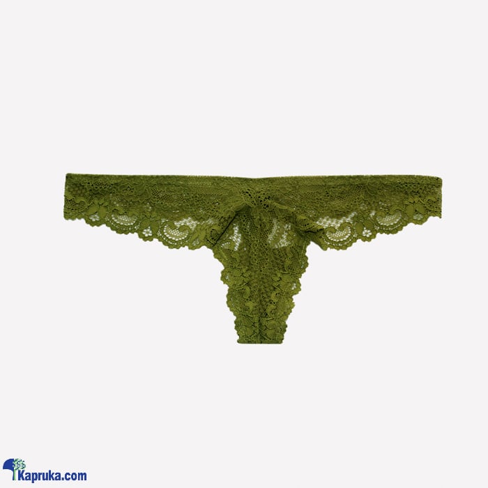 TOFO Women's Olive Green Thong With Lace Detailing Online at Kapruka | Product# clothing07440