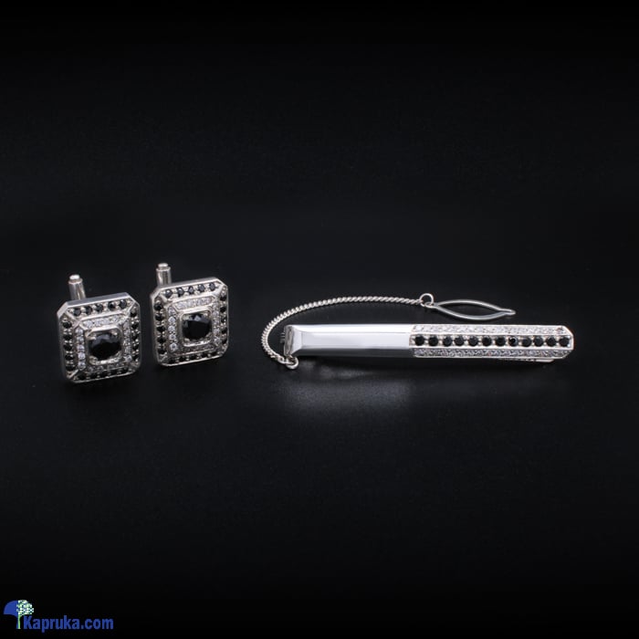 Tash Gem And Jewellery Men's Pure Silver Cufflinks And Tiepin Set TS- KA10 Online at Kapruka | Product# jewelleryTGJ03
