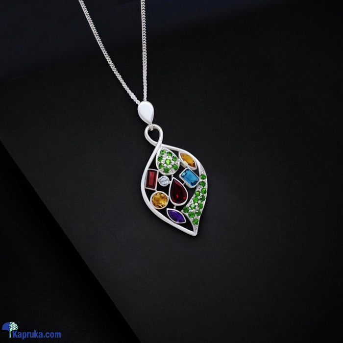 Tash Gem And Jewellery Multicolored Leaf Pure Silver Necklace TS- KA11 Online at Kapruka | Product# jewelleryTGJ07