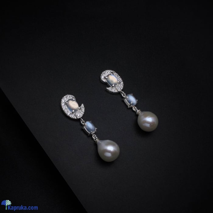 Tash Gem And Jewellery Pearl And Moonstones Dangling Earrings TS- KA8 Online at Kapruka | Product# jewelleryTGJ010