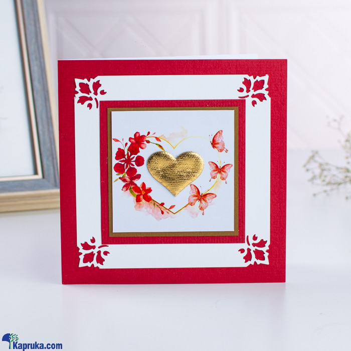 Goldern Love Handmade Greeting Card Online at Kapruka | Product# greeting00Z2190