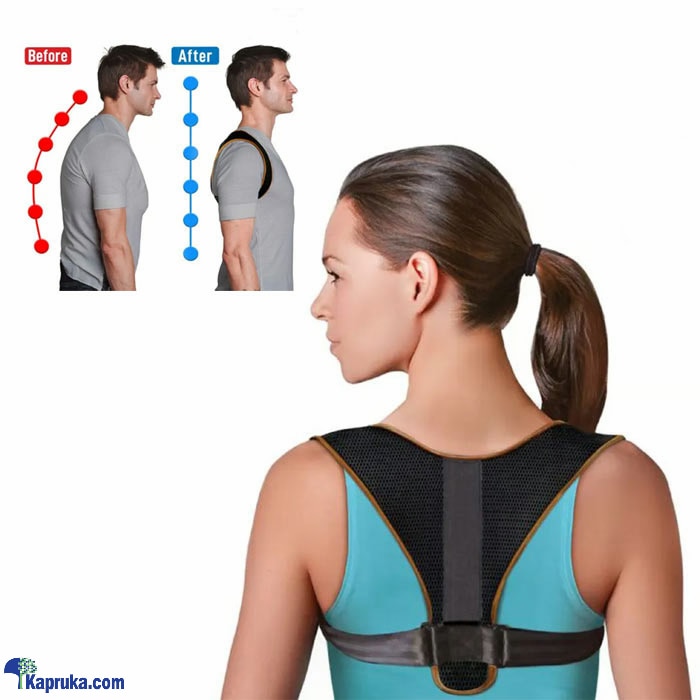 Adjustable men/Women back posture corrector clavicle spine back shoulder lumbar brace support belt posture correction Online at Kapruka | Product# pharmacy00657