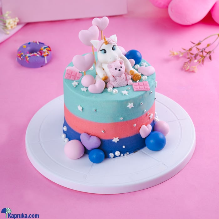 Magical Unicorn Fantasy Ribbon Cake Online at Kapruka | Product# cake00KA001517