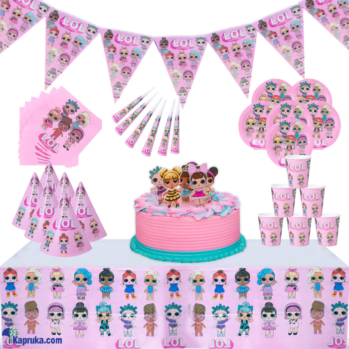 Lol Birthday Bundle - Lol Birthday Cake With Party Essentials Online at Kapruka | Product# cake00KA001520