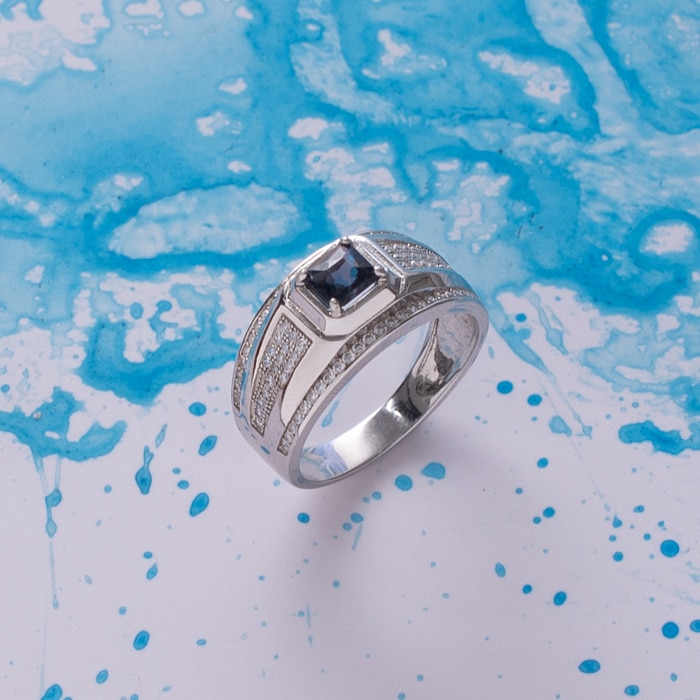 Chamathka Tatum Sterling Silver Spinel Gent's Ring Online at Kapruka | Product# jewlleryCH0161