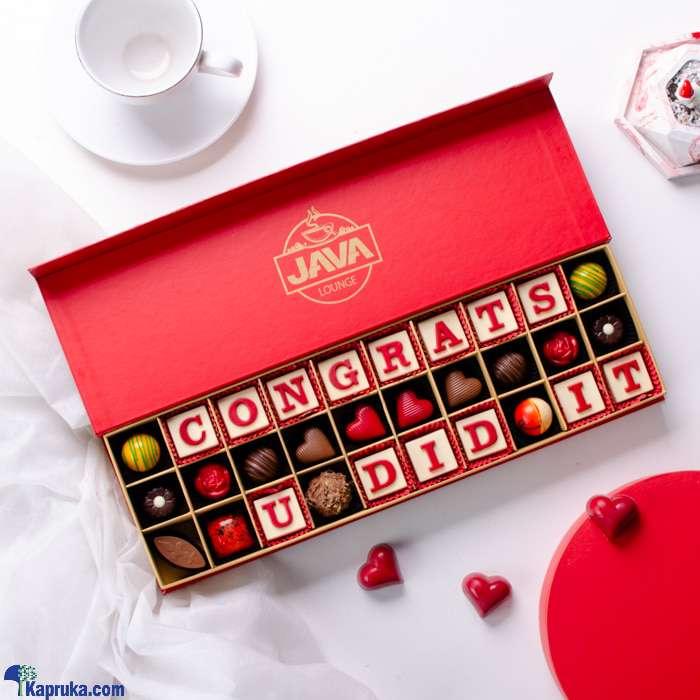 Java Congrats U Did It 30 Pieces Chocolate Box Online at Kapruka | Product# chocolates001518