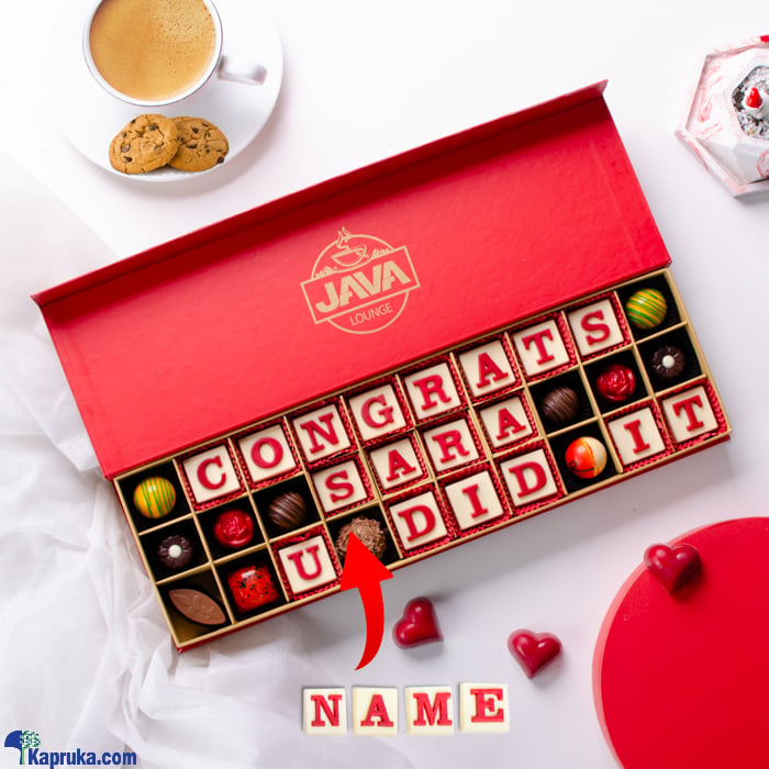Java Congrats U Did It Customised 30 Pieces Chocolate Box Online at Kapruka | Product# chocolates001519
