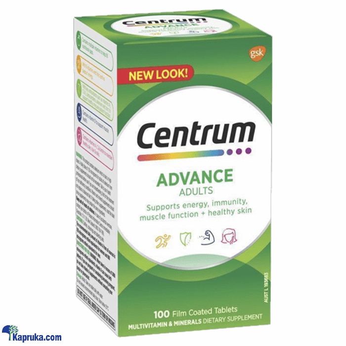 Centrum Advance 100 Tablets Vitamins & Minerals To Support Overall Health Online at Kapruka | Product# pharmacy00658