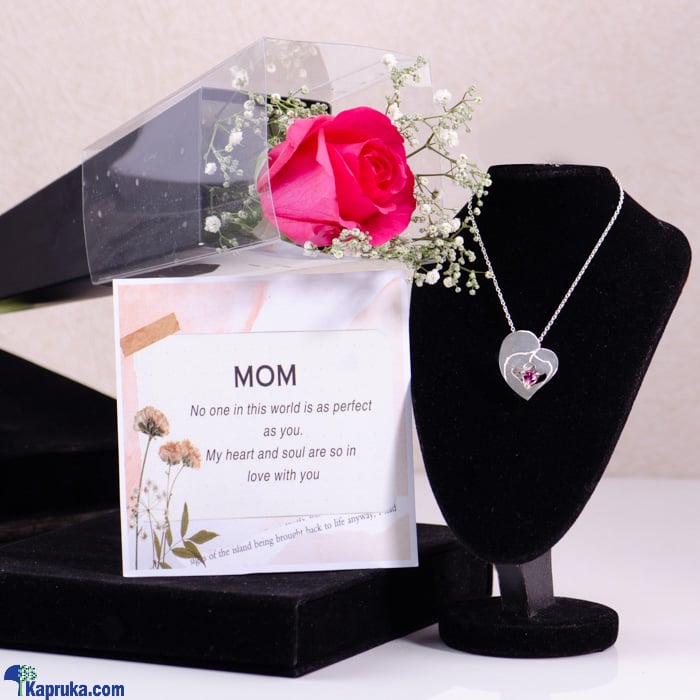A Symbol Of Love - STERLING SILVER HANDMADE MOTHER AND DAUGHTER PENDANT WITH NATURAL PINK TOPAZ WITH Online at Kapruka | Product# flowers00T1478