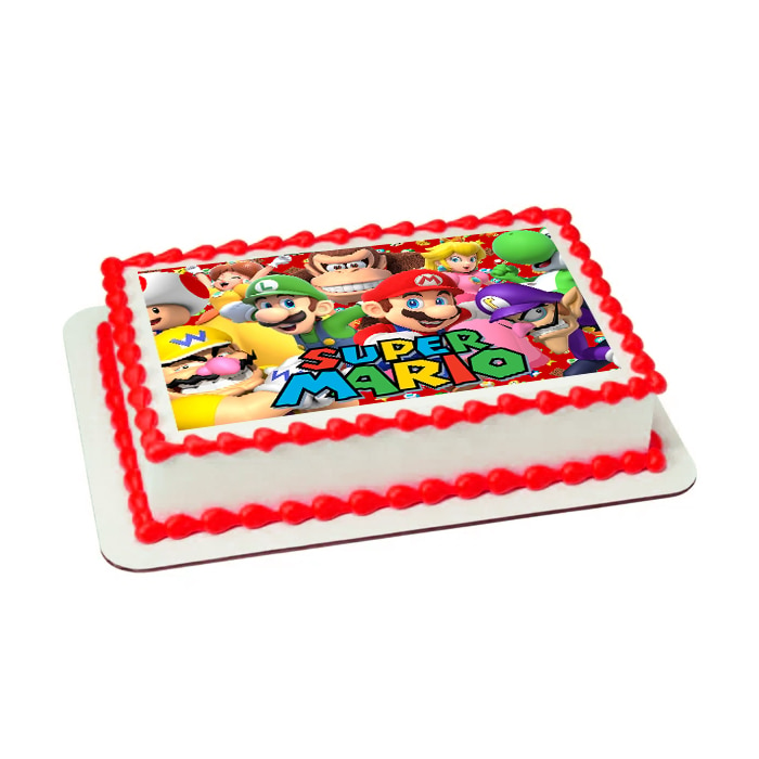 Mario Printed - Chocolate Flavoured Online at Kapruka | Product# cake00KA001524_TC2