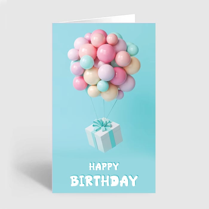 Happy Birthday With Balloons Greeting Card Online at Kapruka | Product# greeting00Z2245