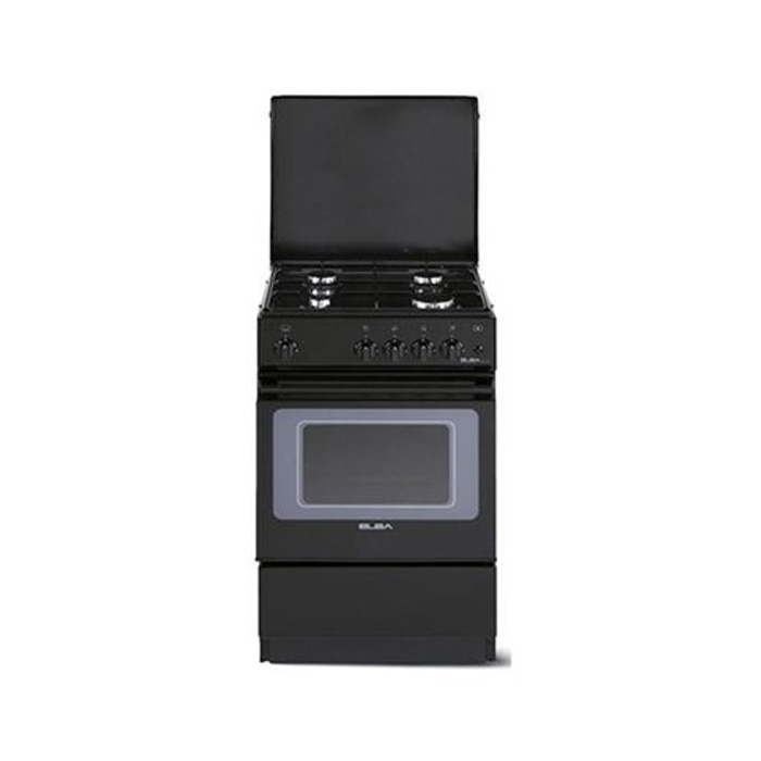 ELBA 50cm 4 Gas Burner Cooker With Gas Oven - Black- EBCK55K204E Online at Kapruka | Product# elec00A5270