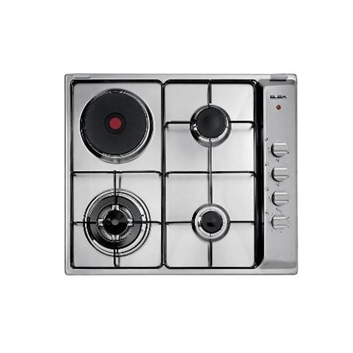 ELBA 60cm Hob Gas 1 Electric Plate With Safety - Silver- EBHB60310XE Online at Kapruka | Product# elec00A5281
