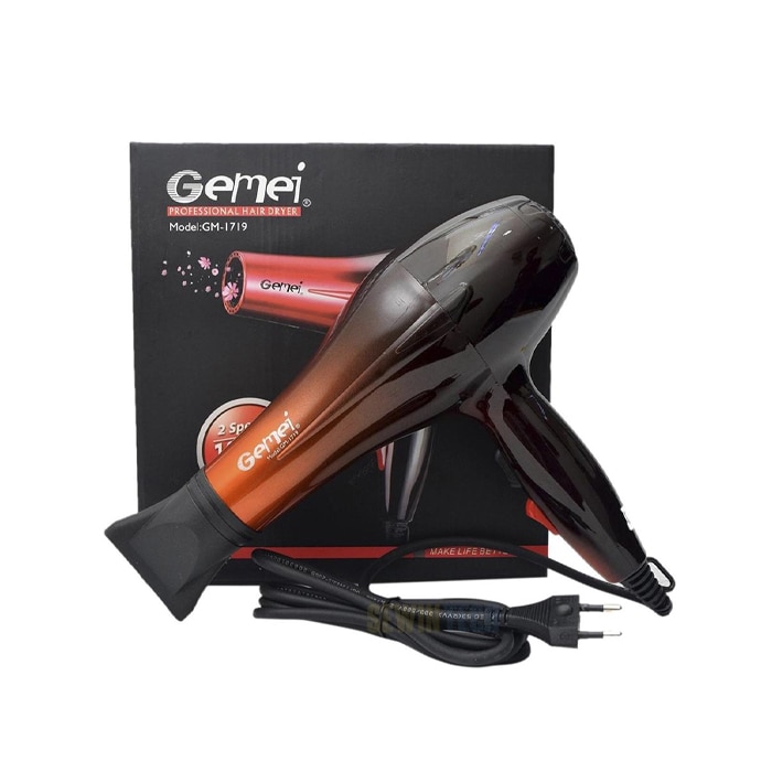 Gemei 1800W Professional Hair Dryer GM- 1719 Blow Hot Air Style With Nozzles Online at Kapruka | Product# elec00A5307