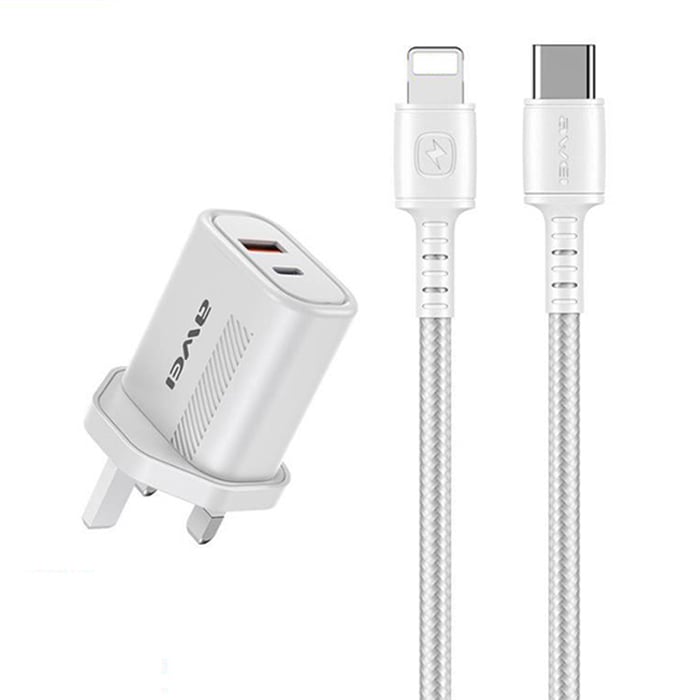 AWEI Charger And Type- C- Lightning Data Cable - PD6 Online at Kapruka | Product# elec00A5381