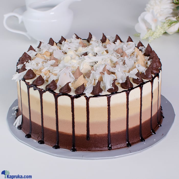 Divine Ribbon Mocha Gateux Cake Online at Kapruka | Product# cakeDIV00270