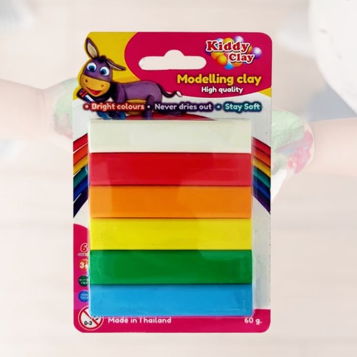Clay 6 Colours Flat Sticks 60g Blister - MDG Online at Kapruka | Product# childrenP01023