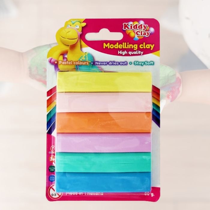 Clay 6 Pastel Colours Flat Sticks 60g Blister - MDG Online at Kapruka | Product# childrenP01031