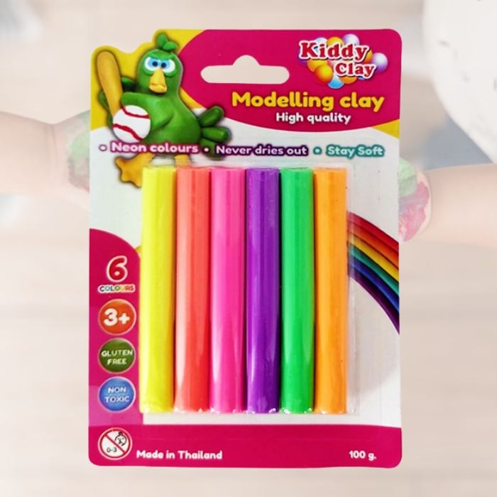 Clay 6 Neon Colours Round Sticks 100g Blister - MDG Online at Kapruka | Product# childrenP01036