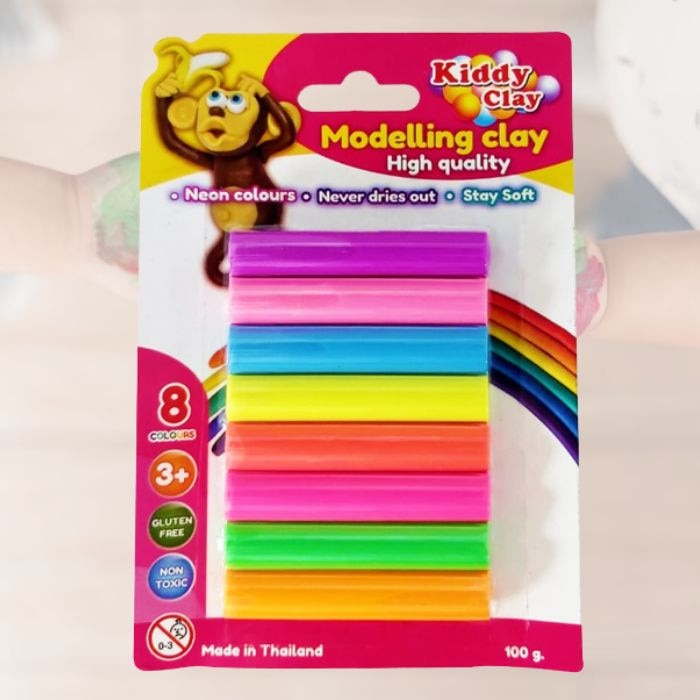 Clay 8 Neon Colours Round Sticks 100g Blister - MDG Online at Kapruka | Product# childrenP01035